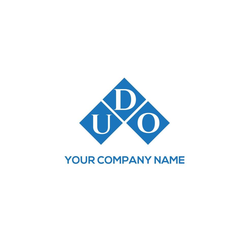 udo brief logo ontwerp op witte achtergrond. udo creatieve initialen brief logo concept. udo-briefontwerp. vector
