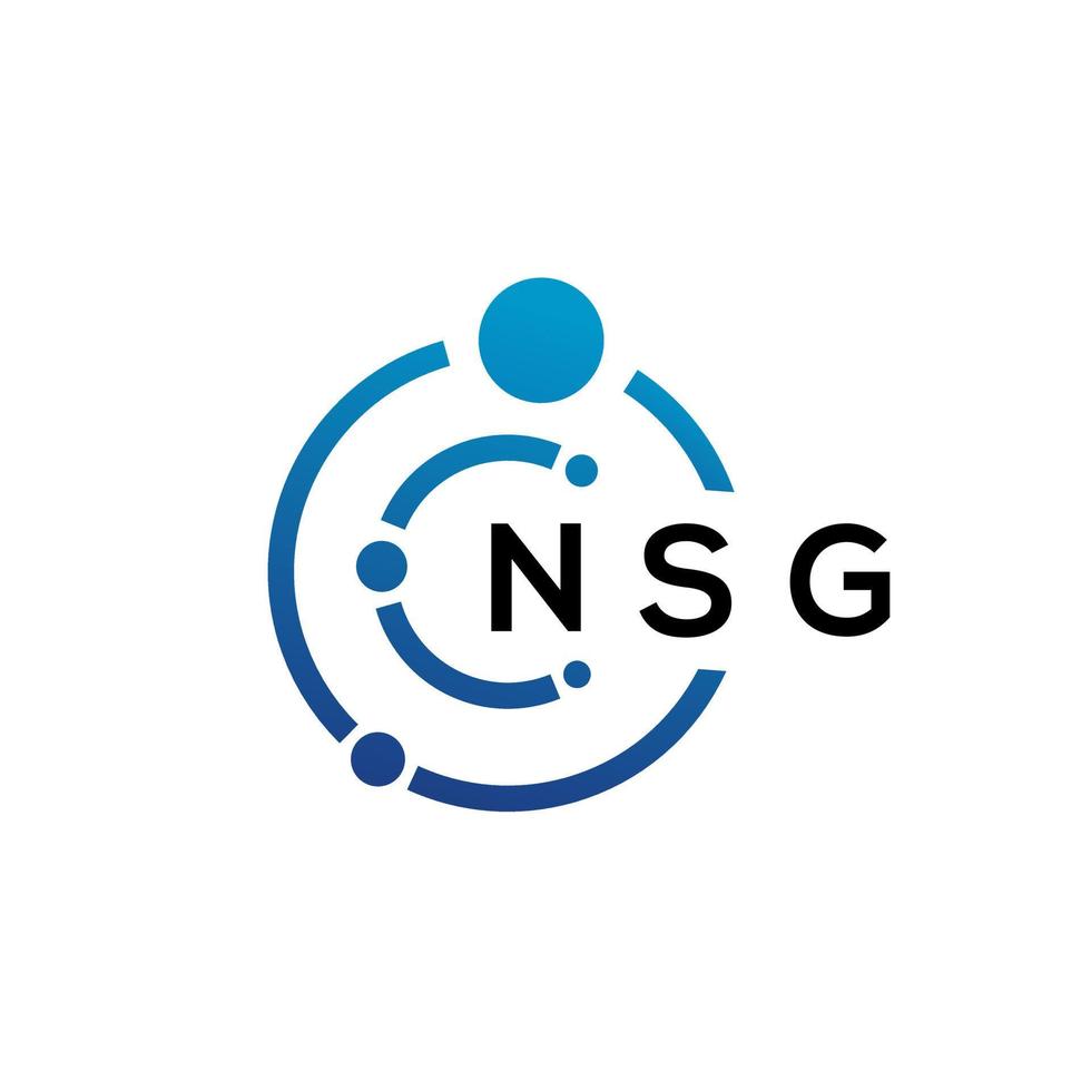 NSG brief technologie logo ontwerp op witte achtergrond. nsg creatieve initialen letter it logo concept. nsg-briefontwerp. vector