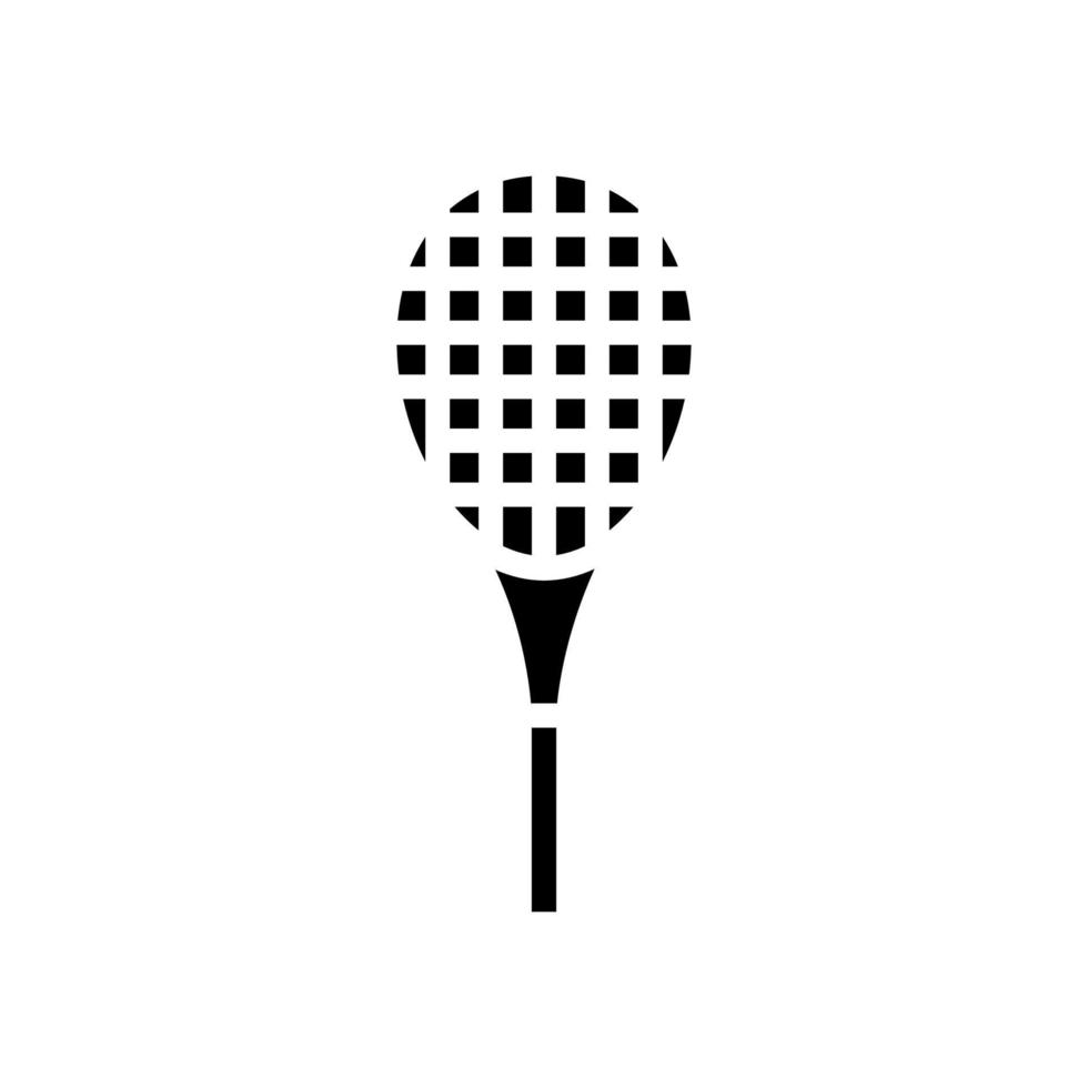 racket tennis glyph pictogram vectorillustratie vector