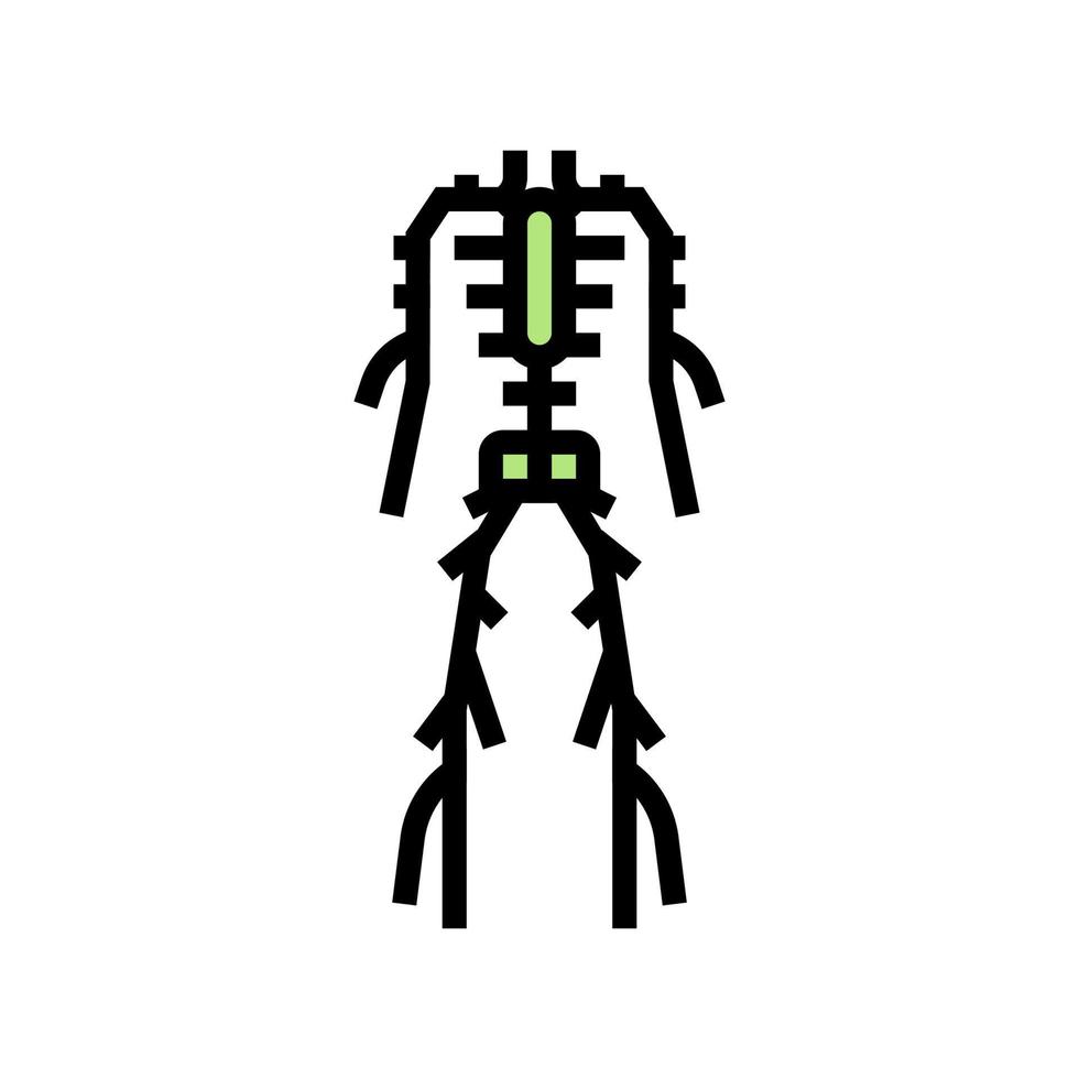 lymfestelsel kleur pictogram vectorillustratie vector