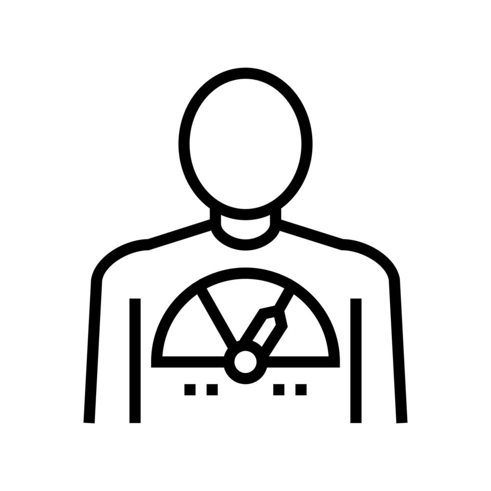 menselijke volledige energie lijn pictogram vectorillustratie vector