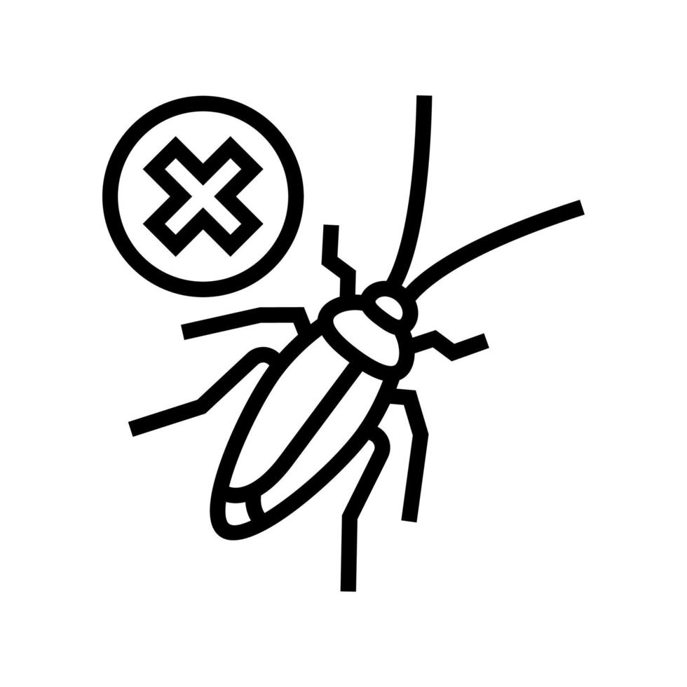 kakkerlak controle lijn pictogram vectorillustratie vector