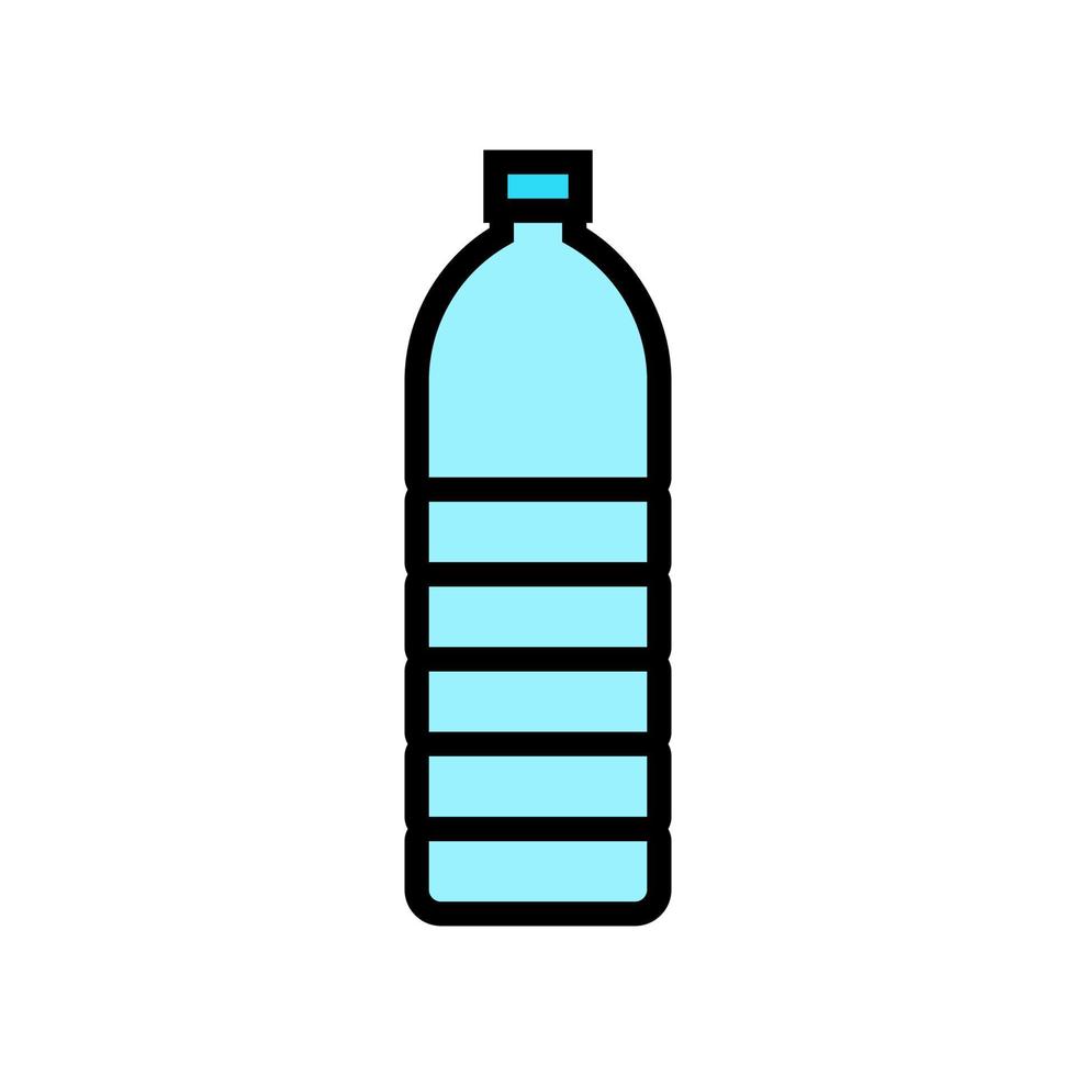 fles plastic kleur pictogram vectorillustratie vector
