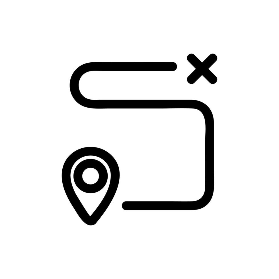 taxi route pictogram vector. geïsoleerde contour symbool illustratie vector
