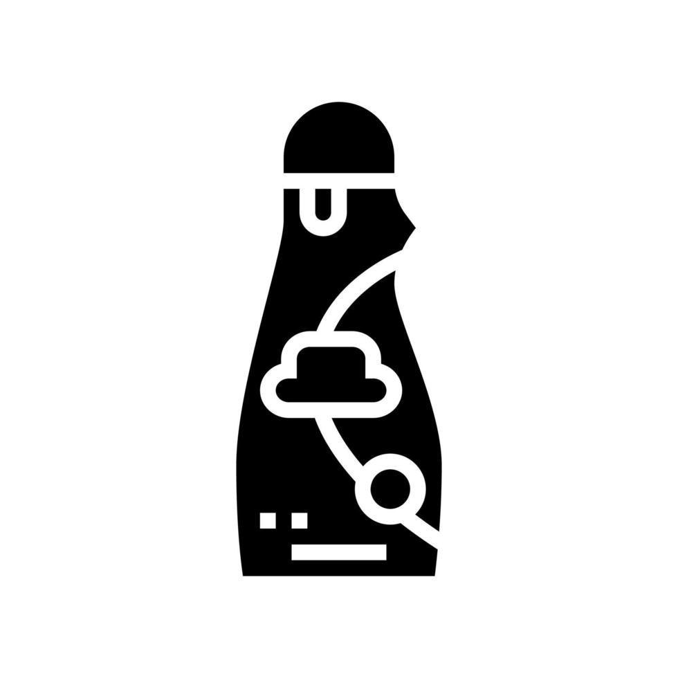 wassen wasgoed kristal glyph pictogram vectorillustratie vector