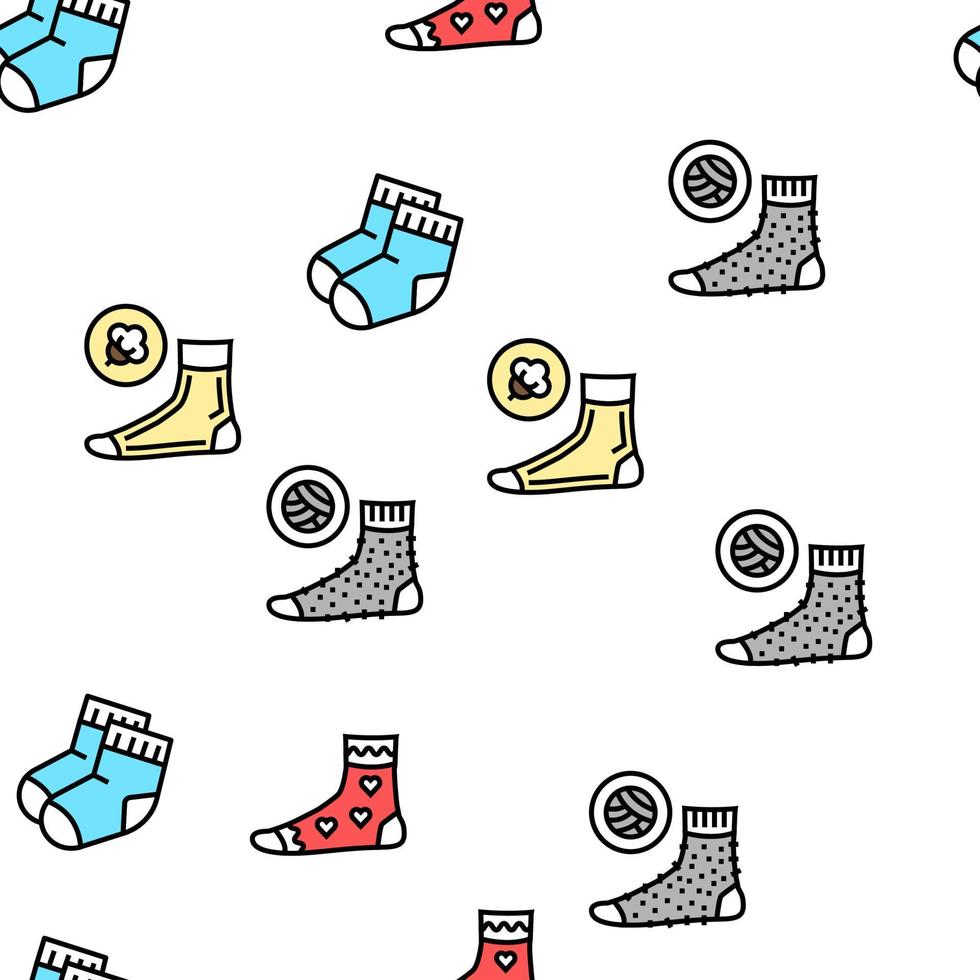 sokken stof accessoire vector naadloze patroon