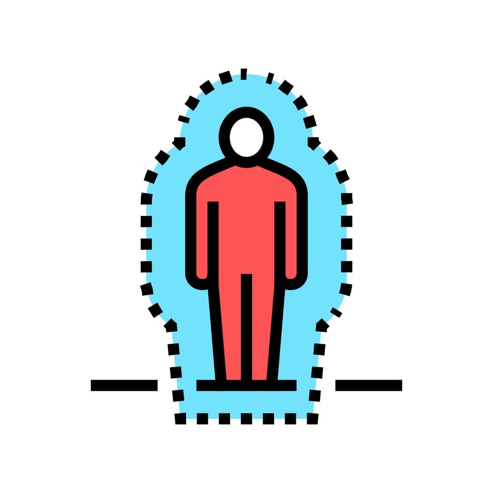 menselijke gezondheid bescherming kleur pictogram vectorillustratie vector