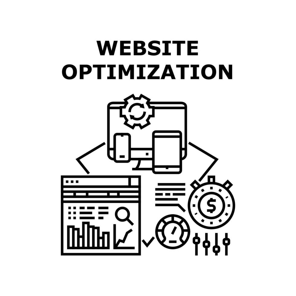 website optimalisatie pictogram vectorillustratie vector