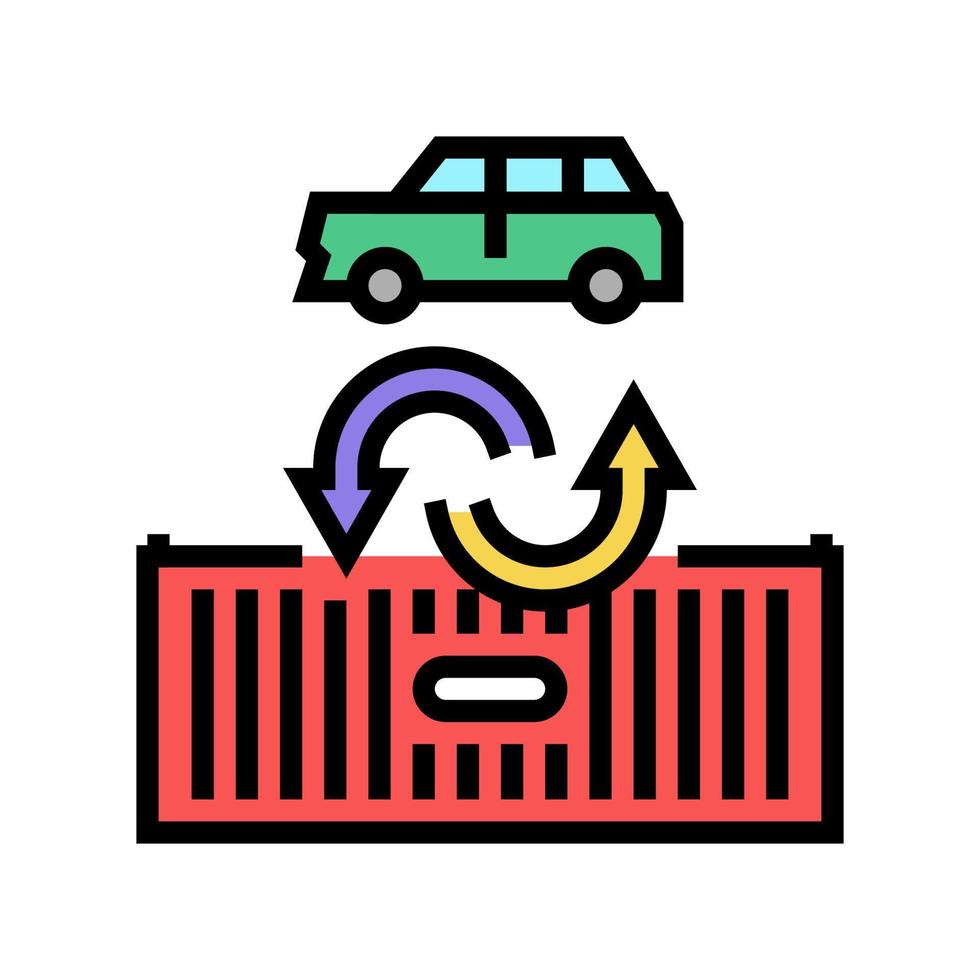 auto kleur pictogram vectorillustratie importeren vector