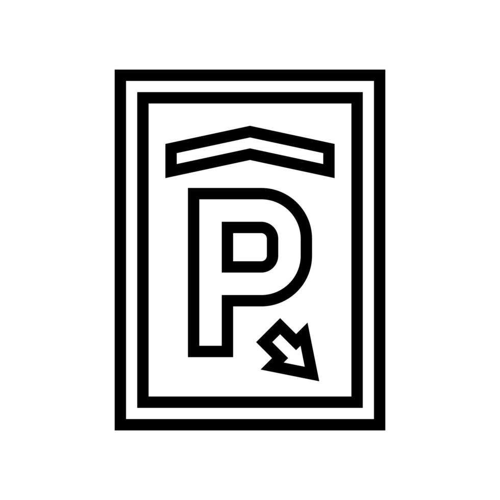 markeer parkeerlijn pictogram vectorillustratie vector