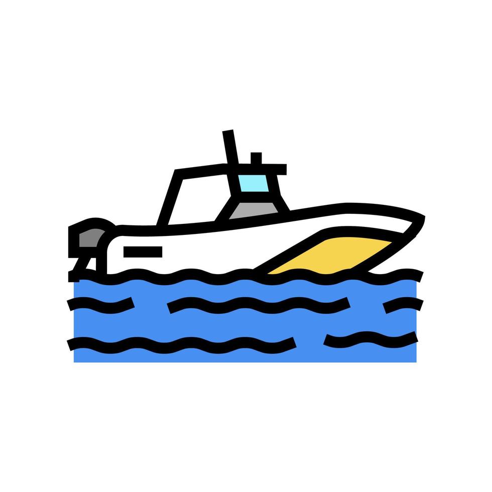 boot vervoer kleur pictogram vectorillustratie vector