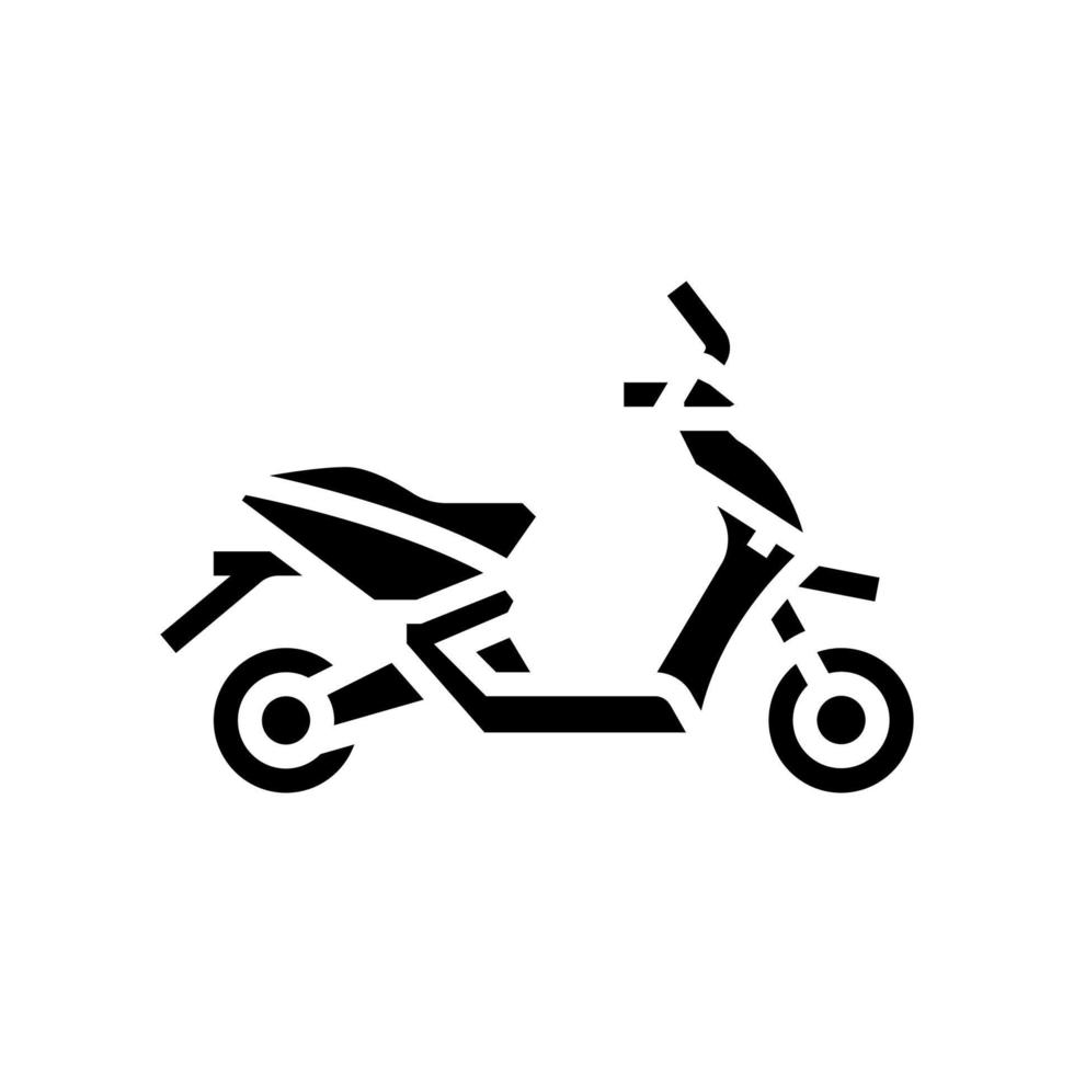 scooter vervoer glyph pictogram vectorillustratie vector