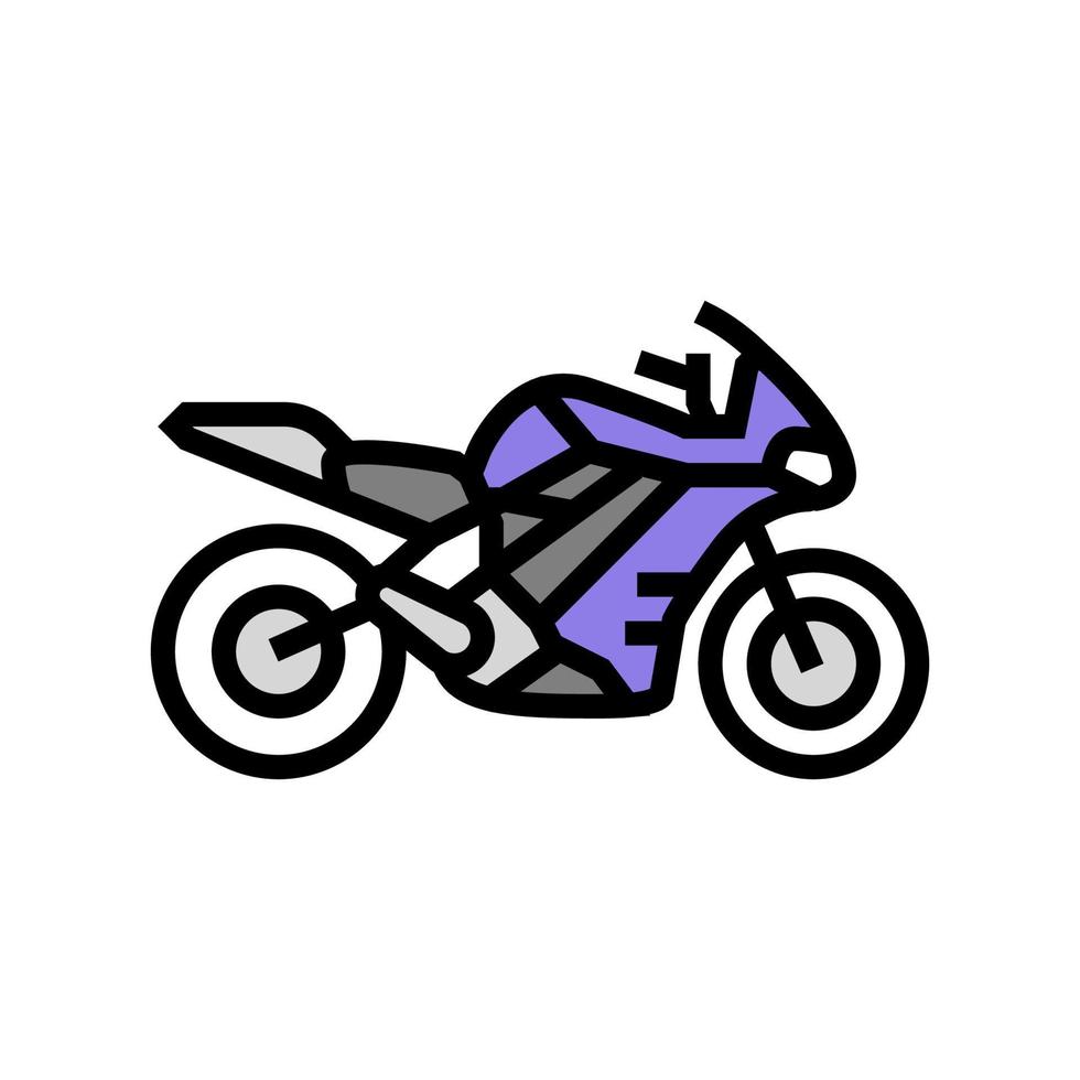 elektrische motorfiets kleur pictogram vectorillustratie vector