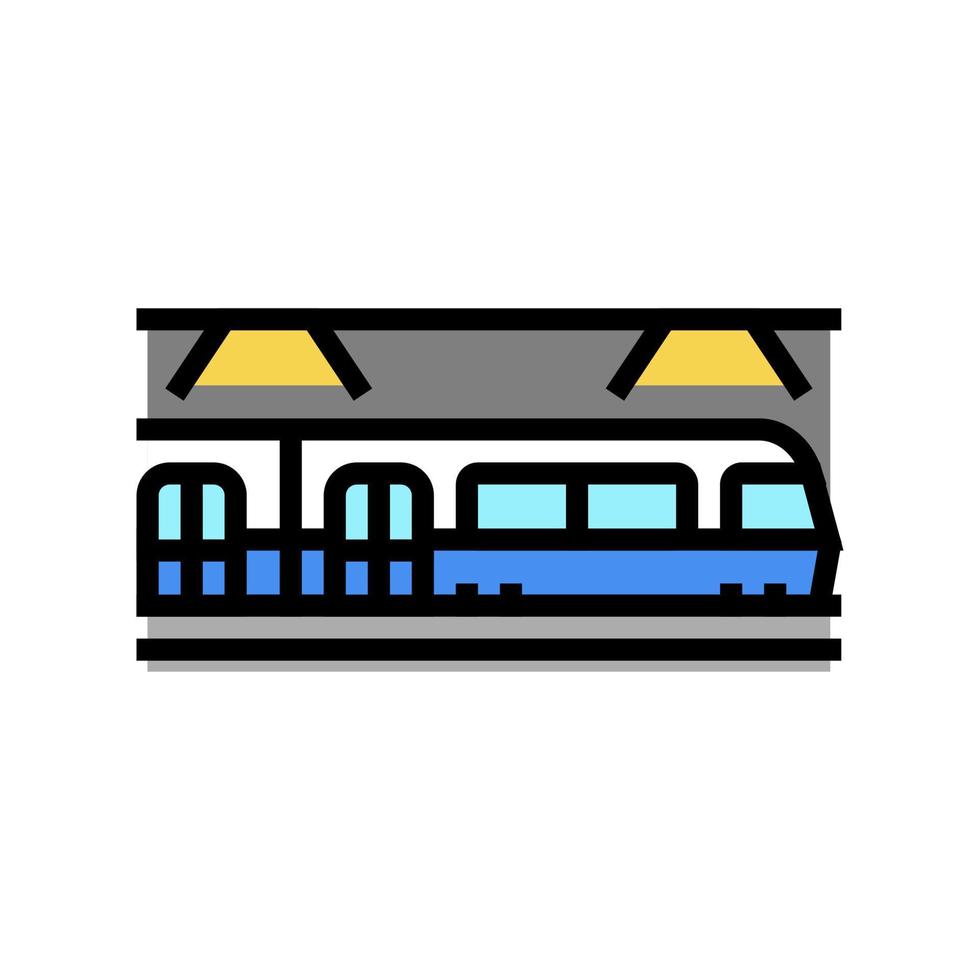 metro metro vervoer kleur pictogram vectorillustratie vector