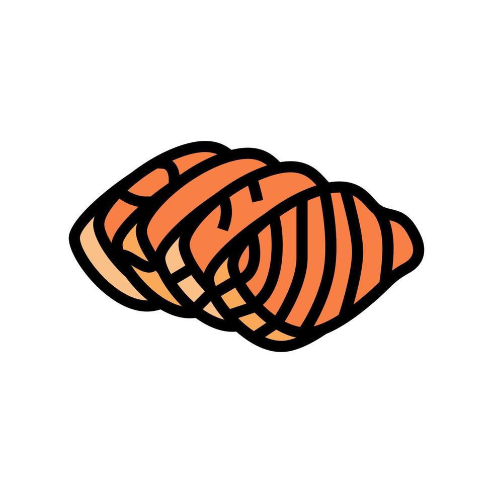 sashimi zalm kleur pictogram vectorillustratie vector