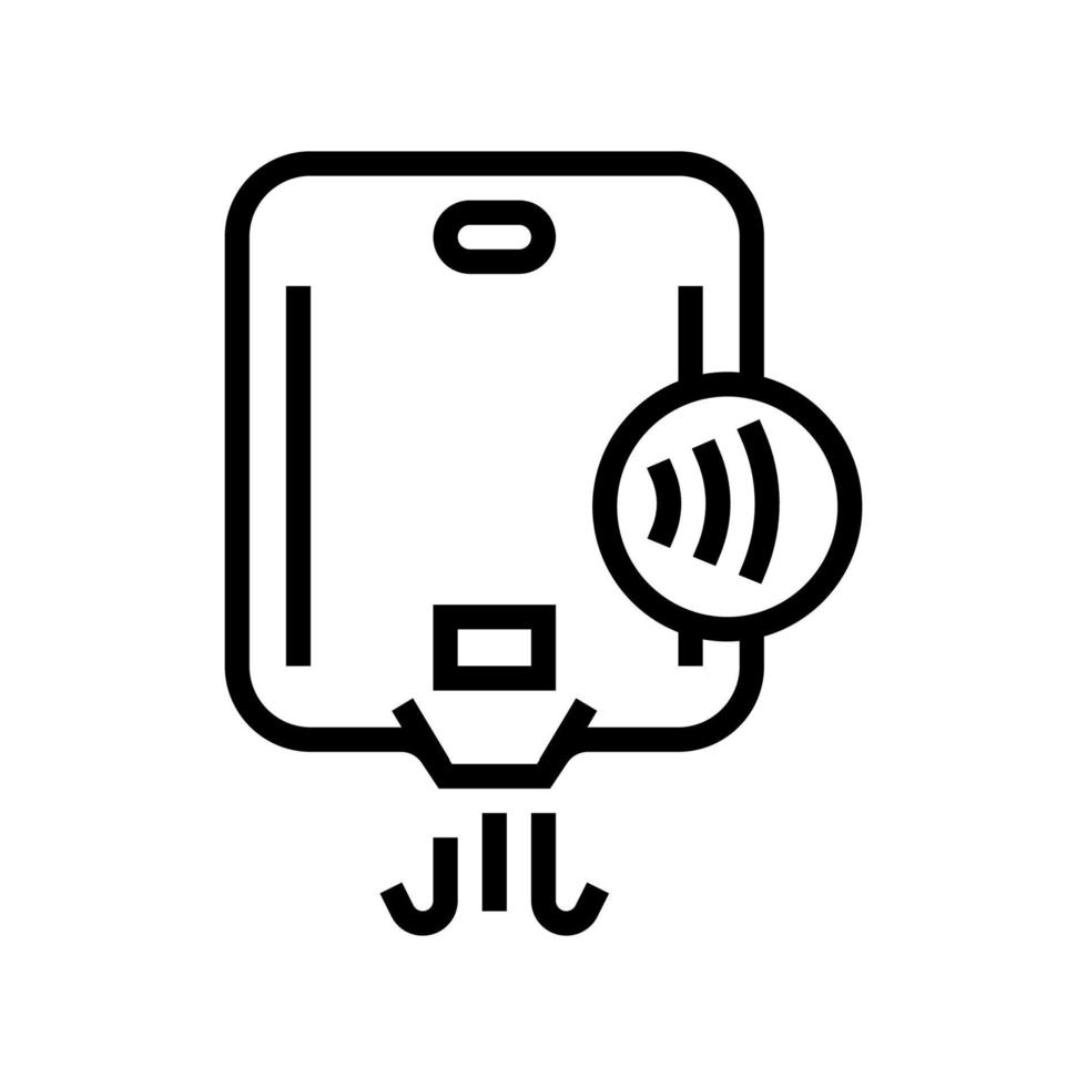 handdroger contactloze lijn pictogram vectorillustratie vector