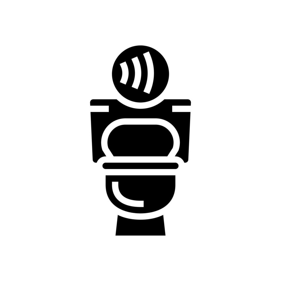 toilet contactloze glyph pictogram vectorillustratie vector