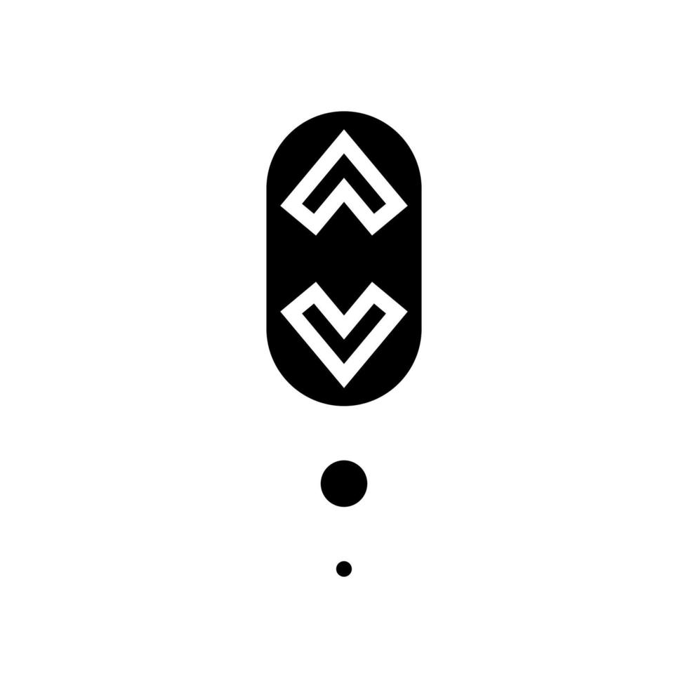 scroll symbool glyph pictogram vectorillustratie vector