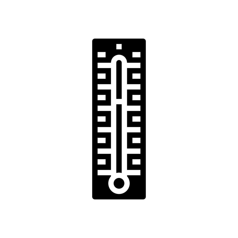 thermometer accessoire glyph pictogram vectorillustratie vector