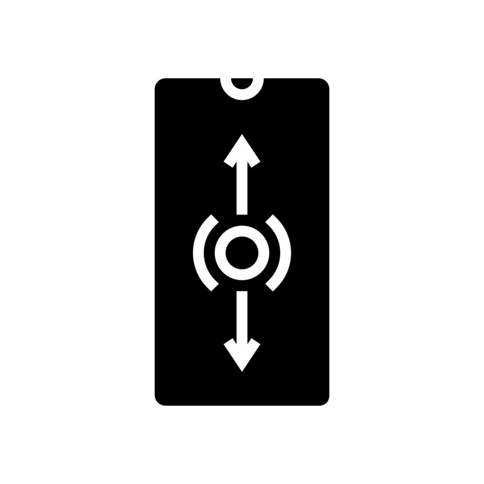 mobiele scroll glyph pictogram vectorillustratie vector