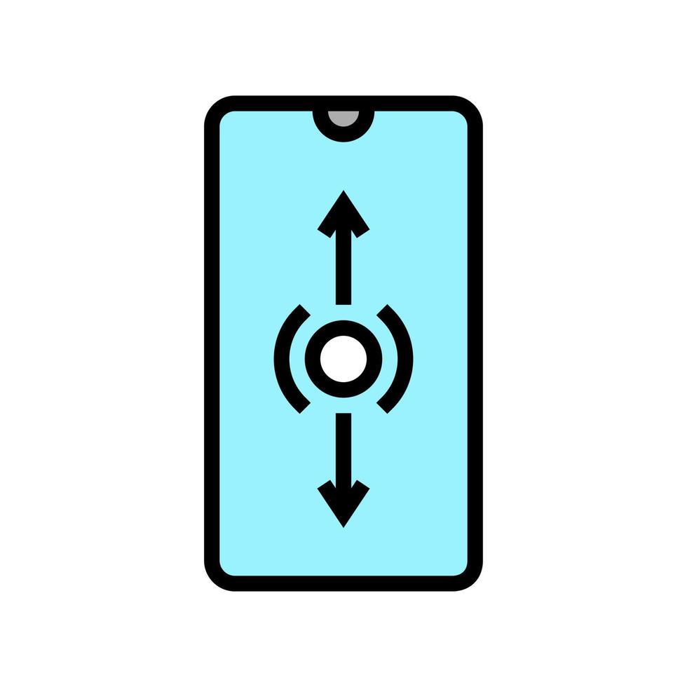 mobiele scroll kleur pictogram vectorillustratie vector