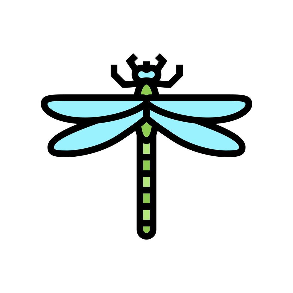 libel insect kleur pictogram vectorillustratie vector