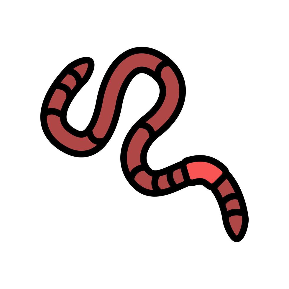 worm insect kleur pictogram vectorillustratie vector