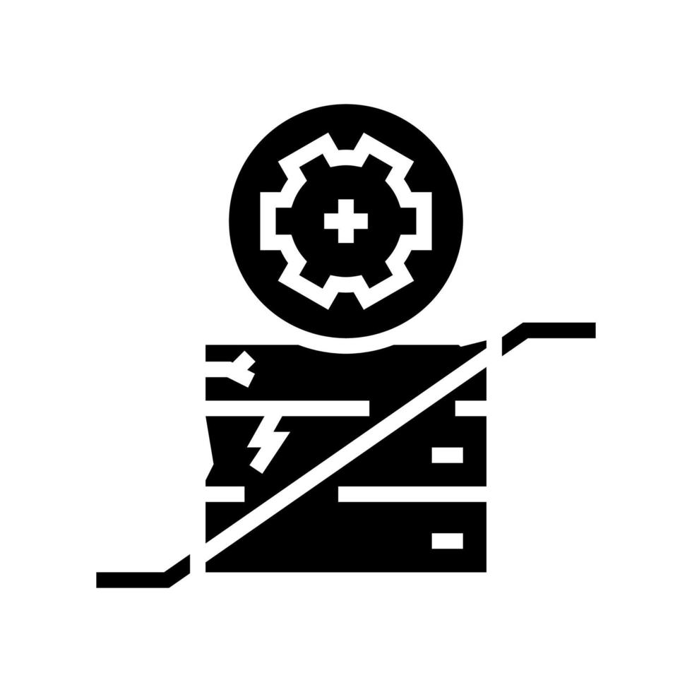 meubels glyph pictogram vectorillustratie herstellen vector