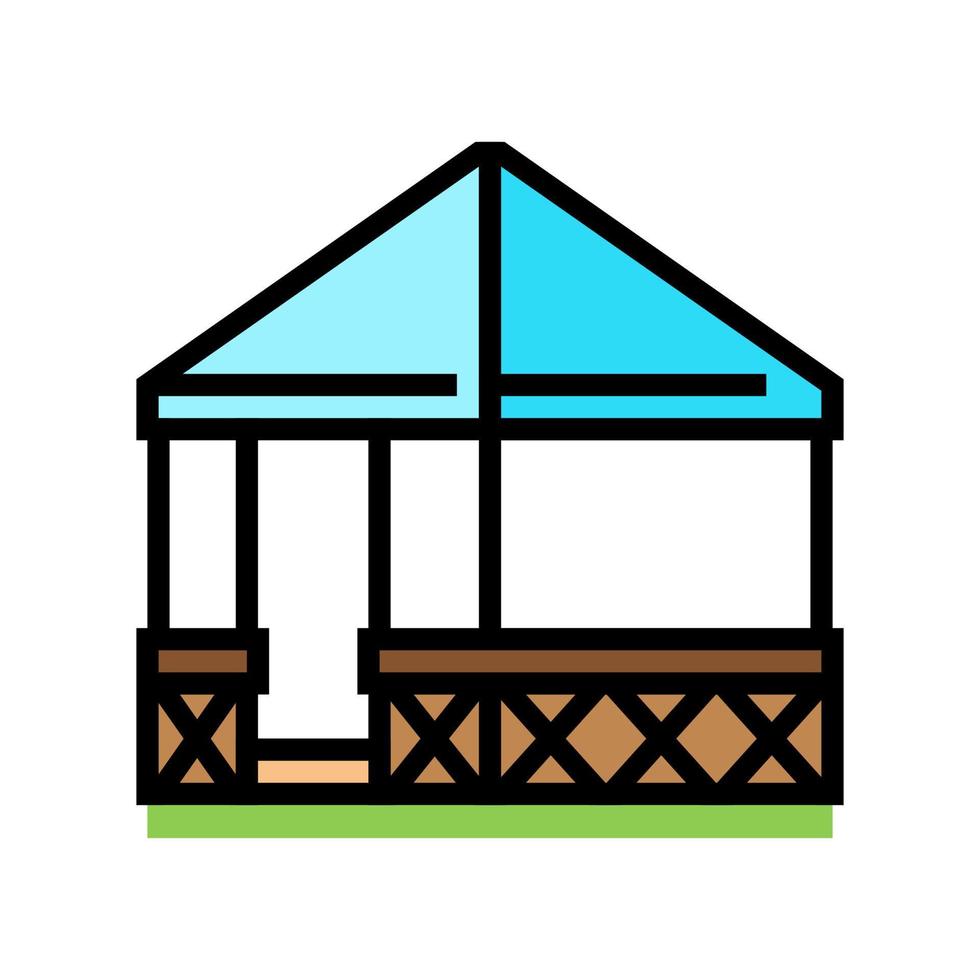 tent tuin kleur pictogram vectorillustratie vector