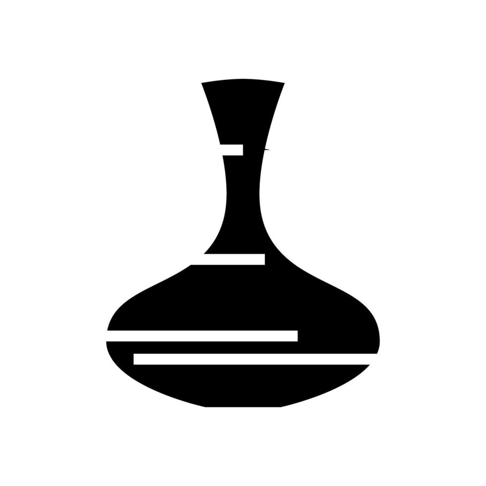 karaf voor water glyph pictogram vectorillustratie vector