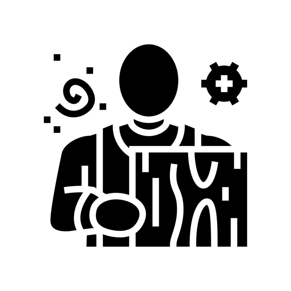 timmerman vloerbedekking glyph pictogram vectorillustratie vector