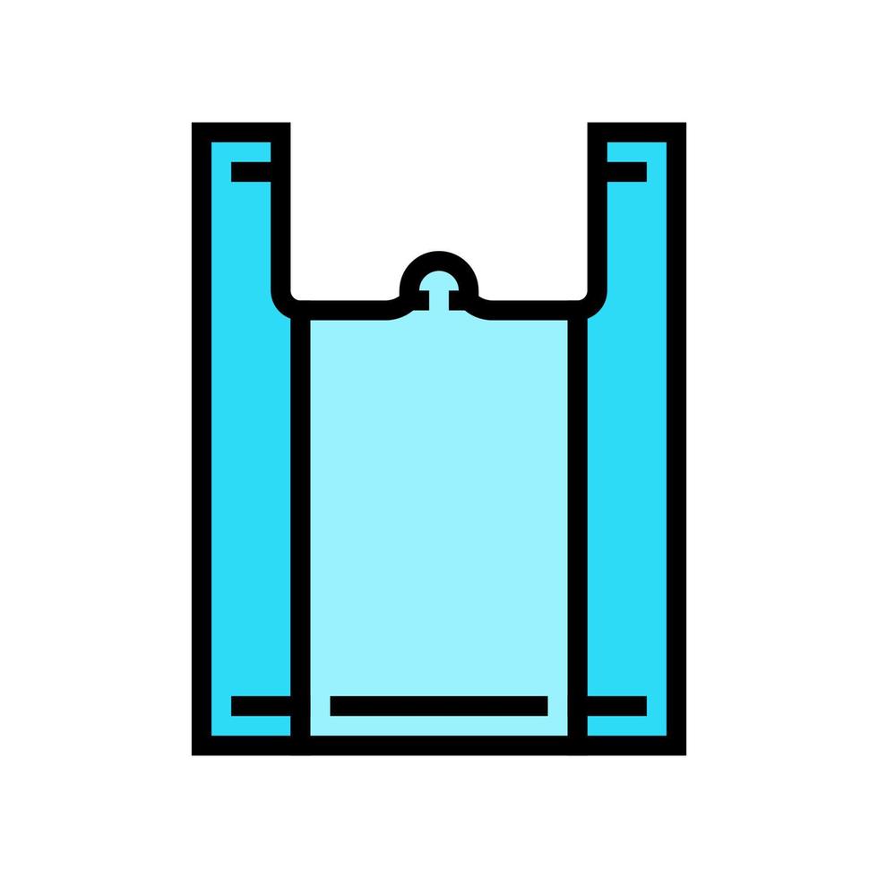 tas plastic kleur pictogram vectorillustratie vector