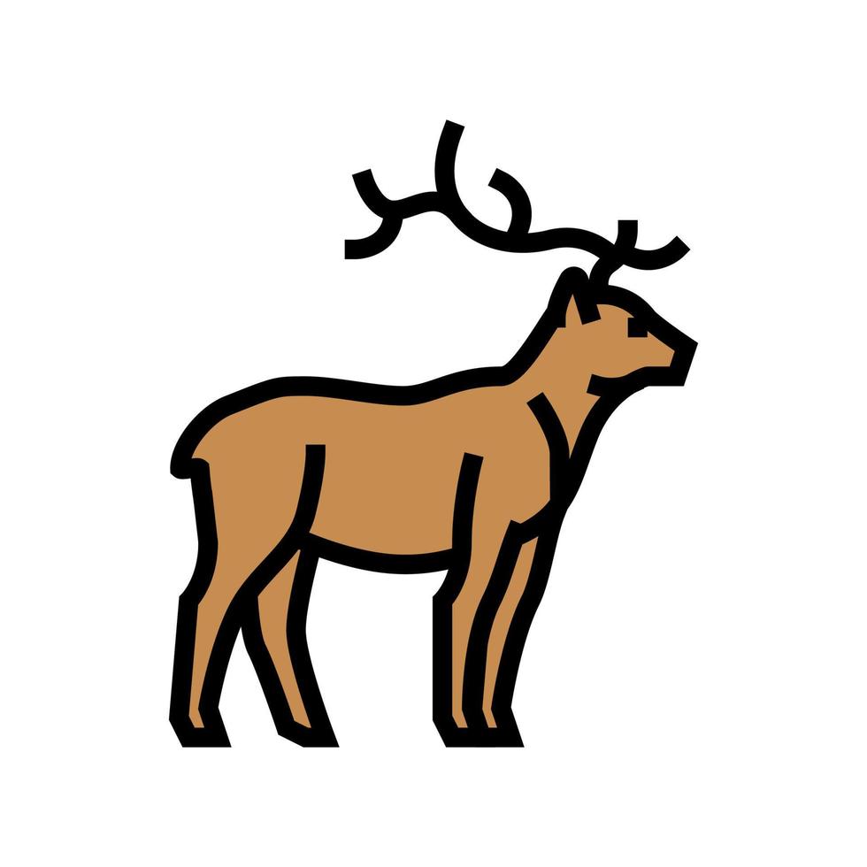 herten dier in dierentuin kleur pictogram vectorillustratie vector