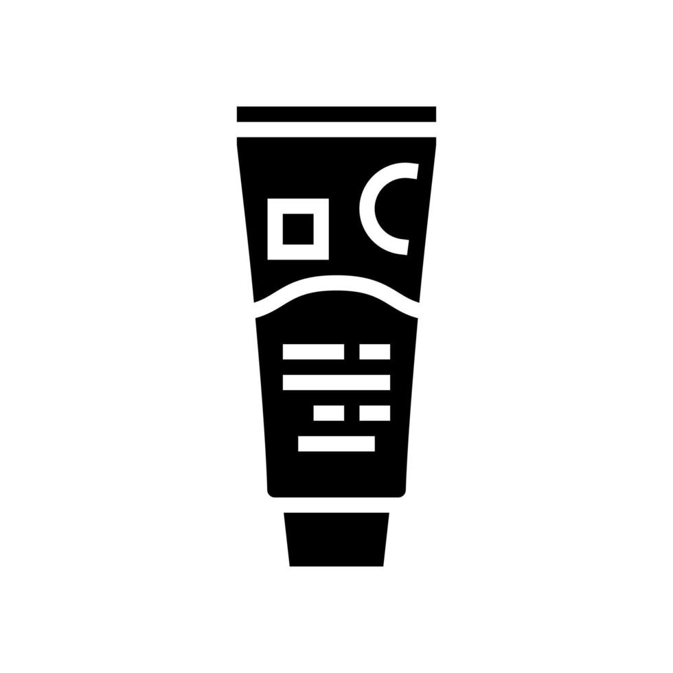 kalmerende crème glyph pictogram vectorillustratie vector