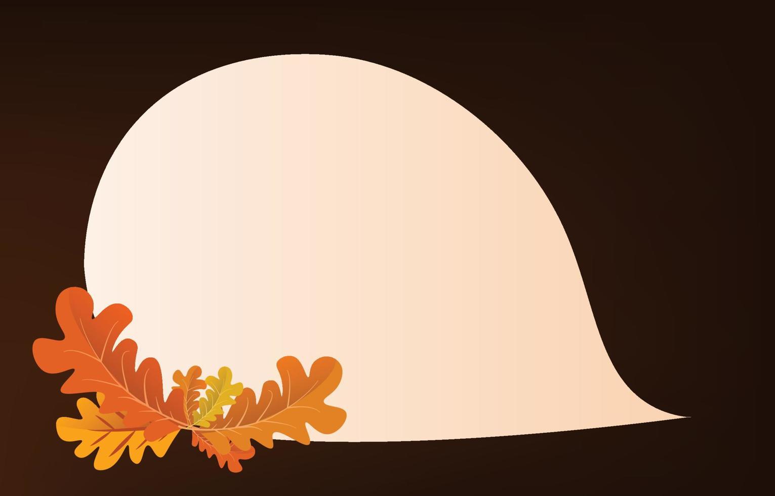 herfst achtergrond met bladeren goudgeel met lege tekstballon. banner val concept. voor behang, ansichtkaarten, wenskaarten, webpagina's, online verkoop. vectorillustratie. vector