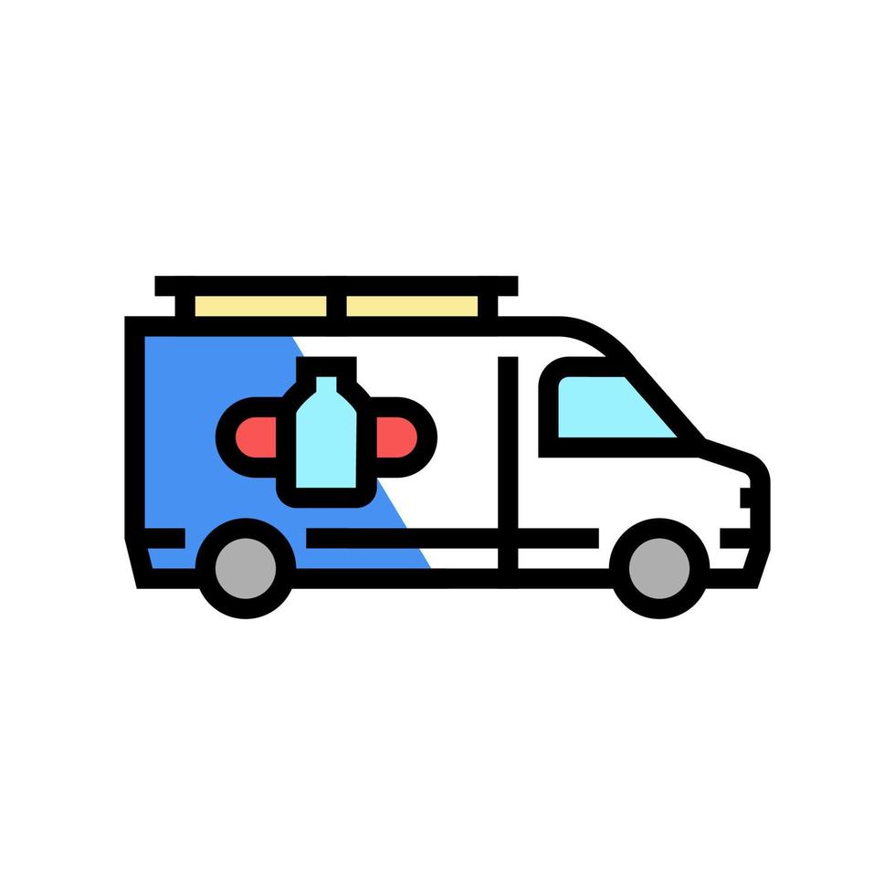 bestelwagen kleur pictogram vectorillustratie vector