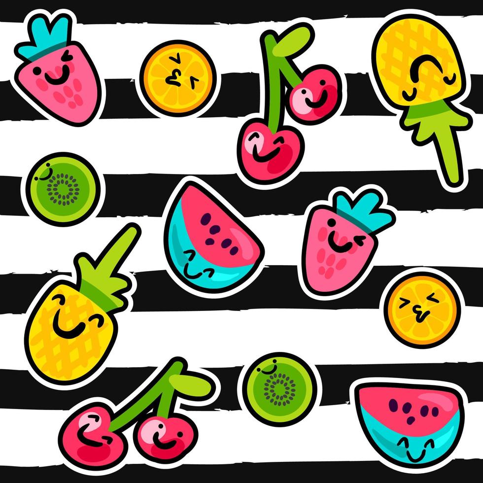 zomer fruit patronen vector