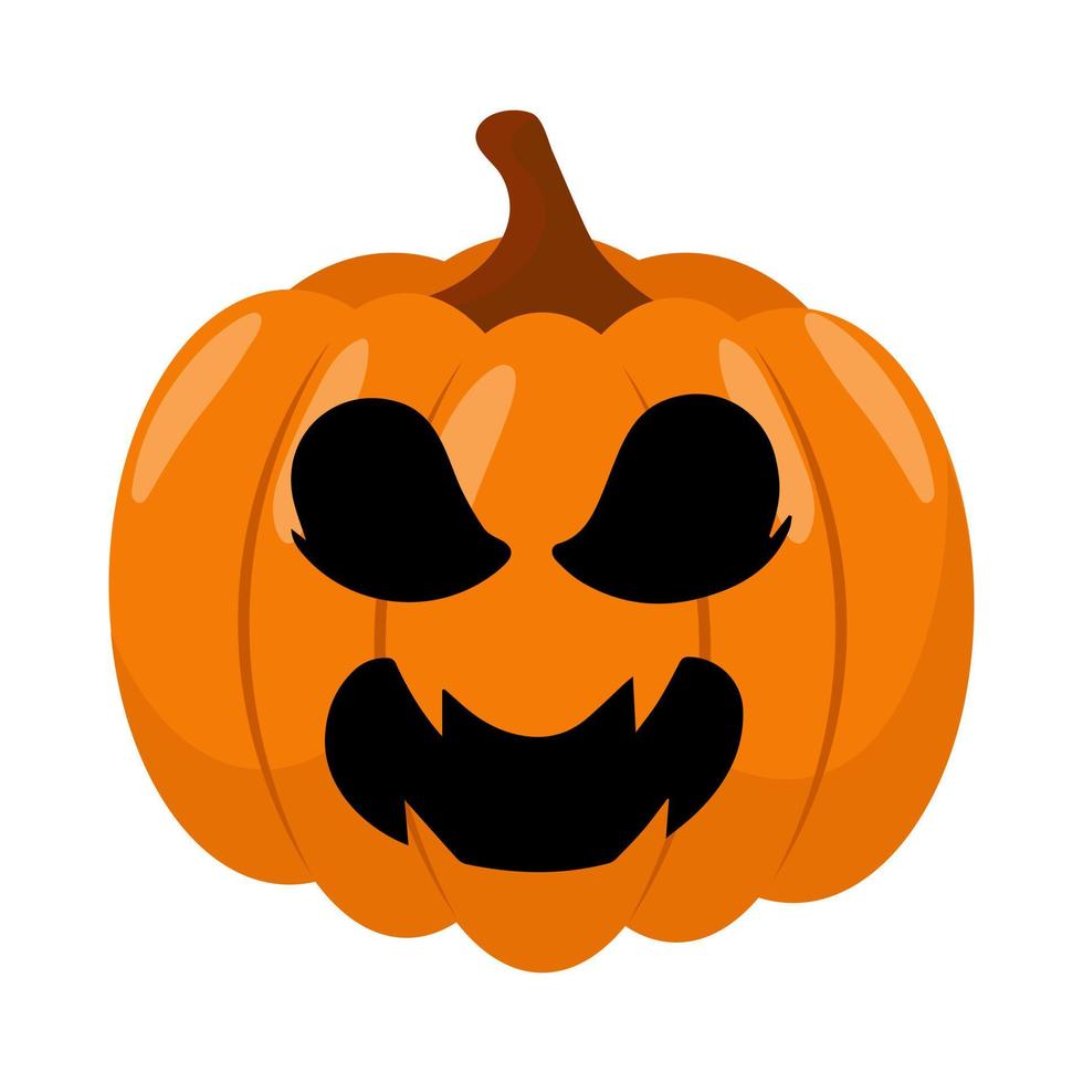 halloween-pompoen in vlakke stijl voor poster, spandoek, wenskaart. vectorillustratie. vector