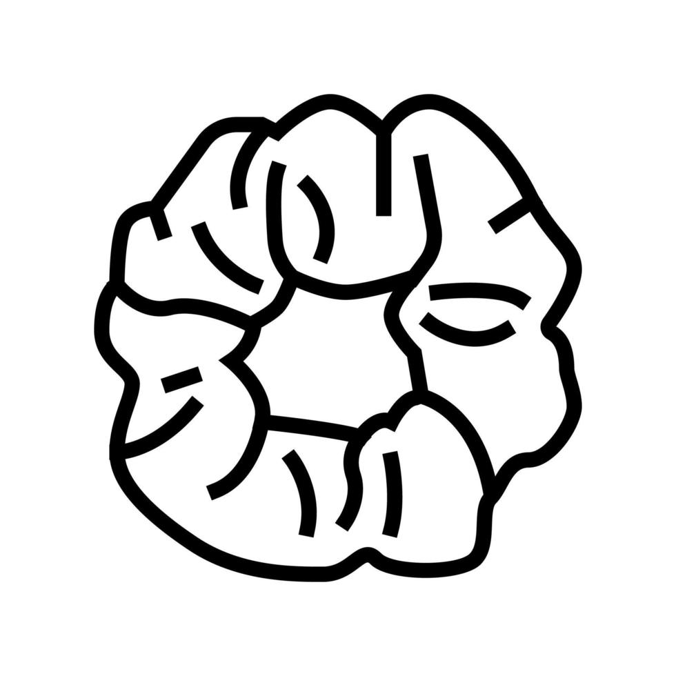 scrunchies zijde lijn pictogram vectorillustratie vector