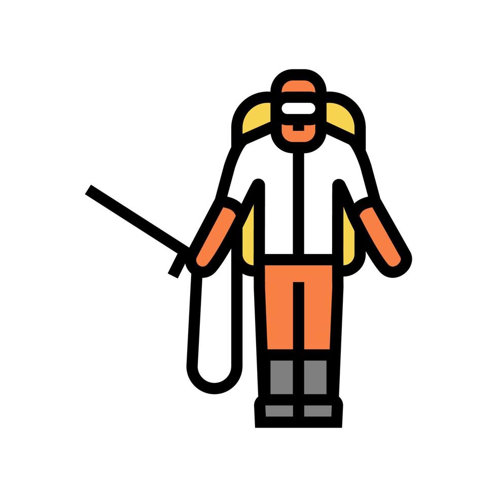 sproeier man kleur pictogram vectorillustratie vector