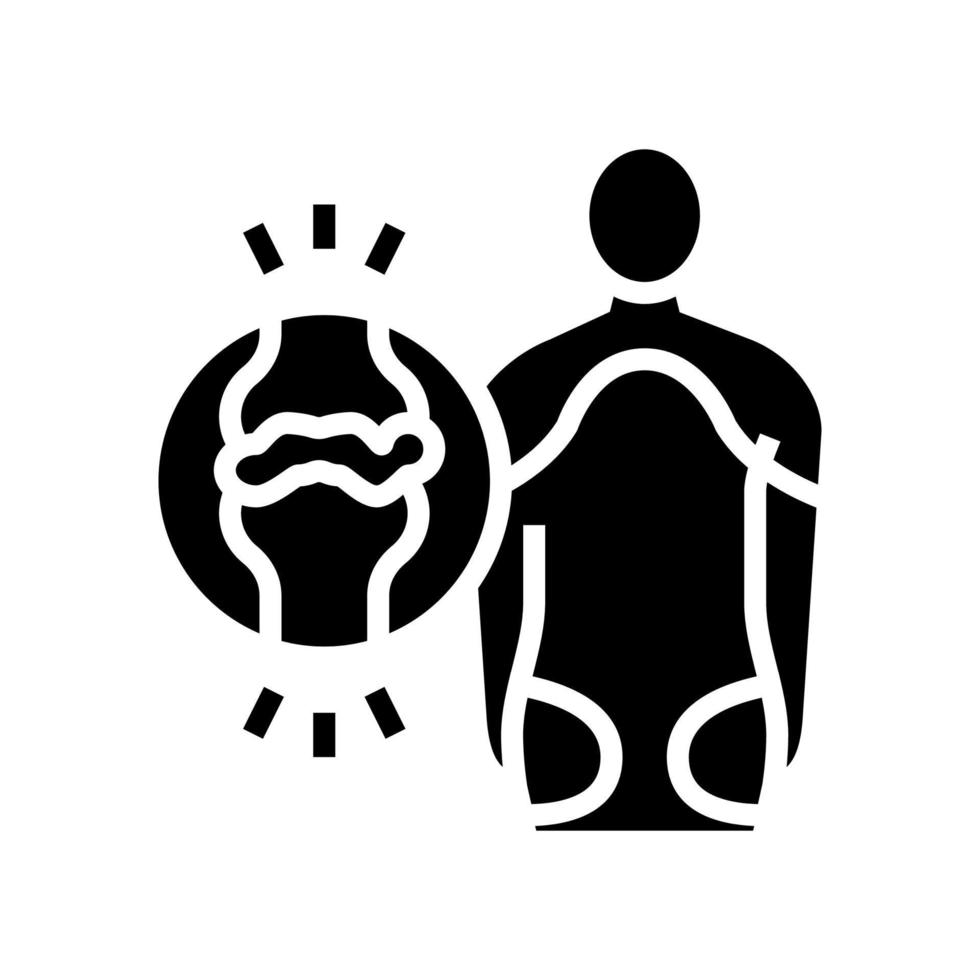 polymyalgia rheumatica glyph pictogram vectorillustratie vector