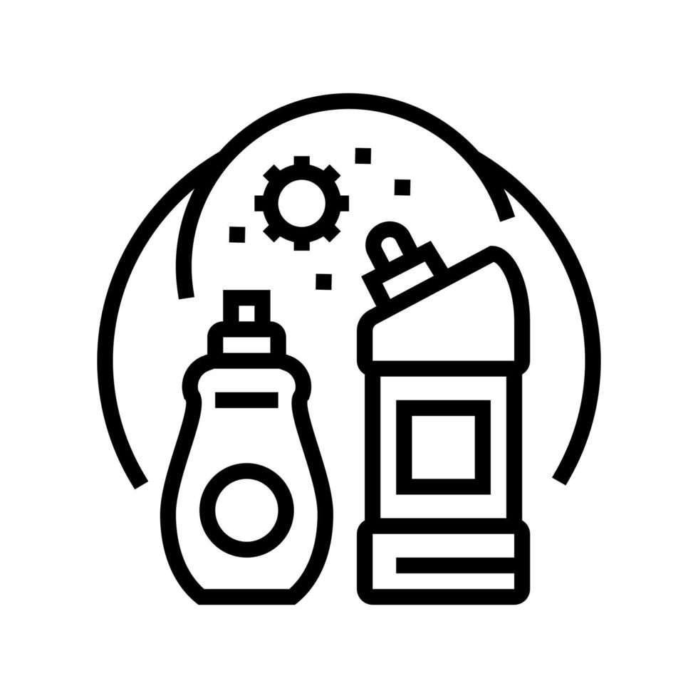 consument chemicaliën lijn pictogram vectorillustratie vector