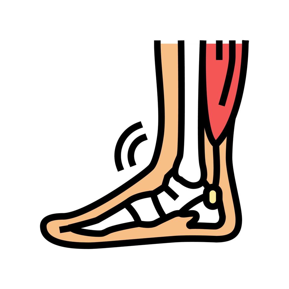 tendinitis probleem kleur pictogram vectorillustratie vector