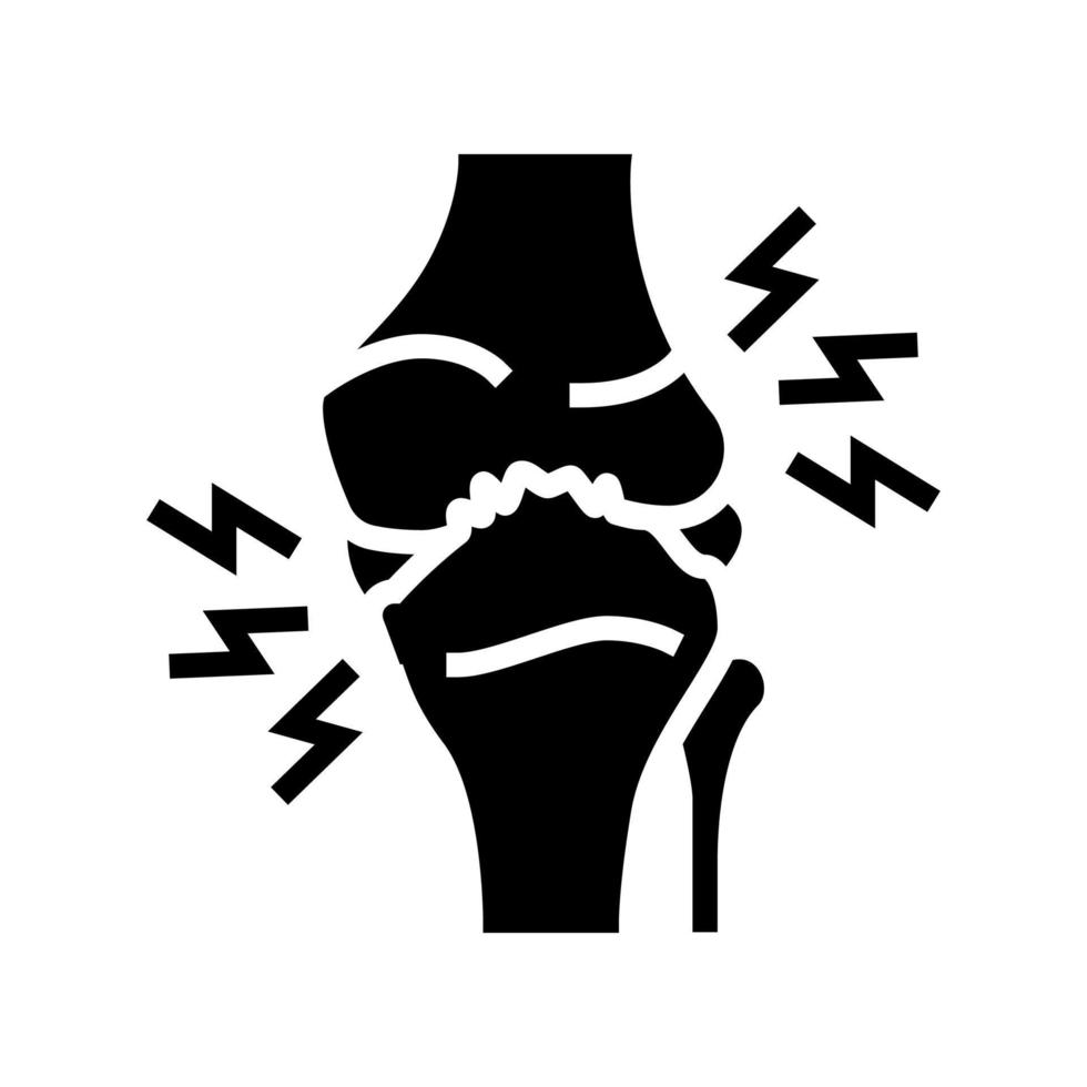 artrose gezondheidsprobleem glyph pictogram vectorillustratie vector