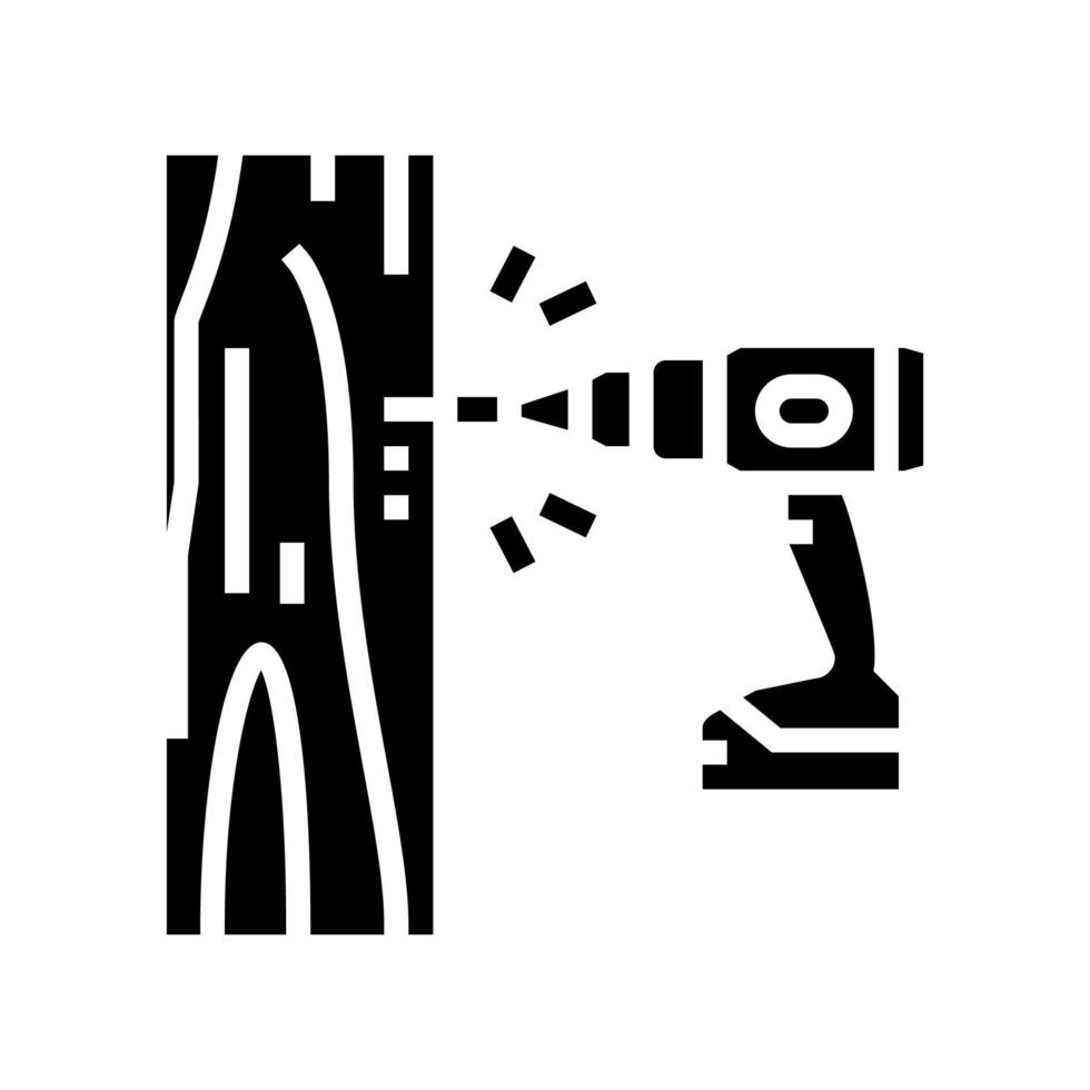 tikken bomen glyph pictogram vectorillustratie vector