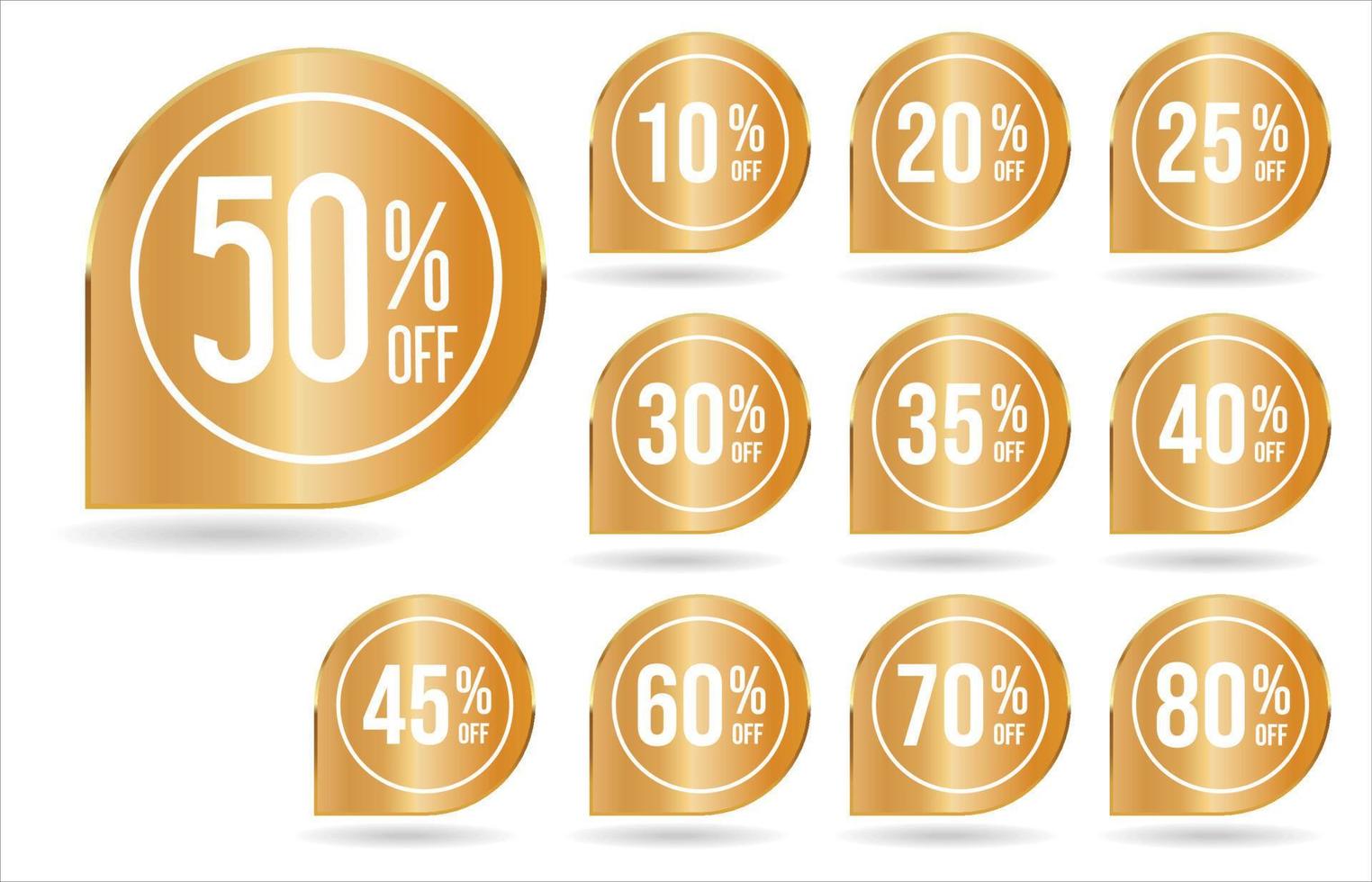 verzameling gouden badges en labels retro super sale-stijl vector