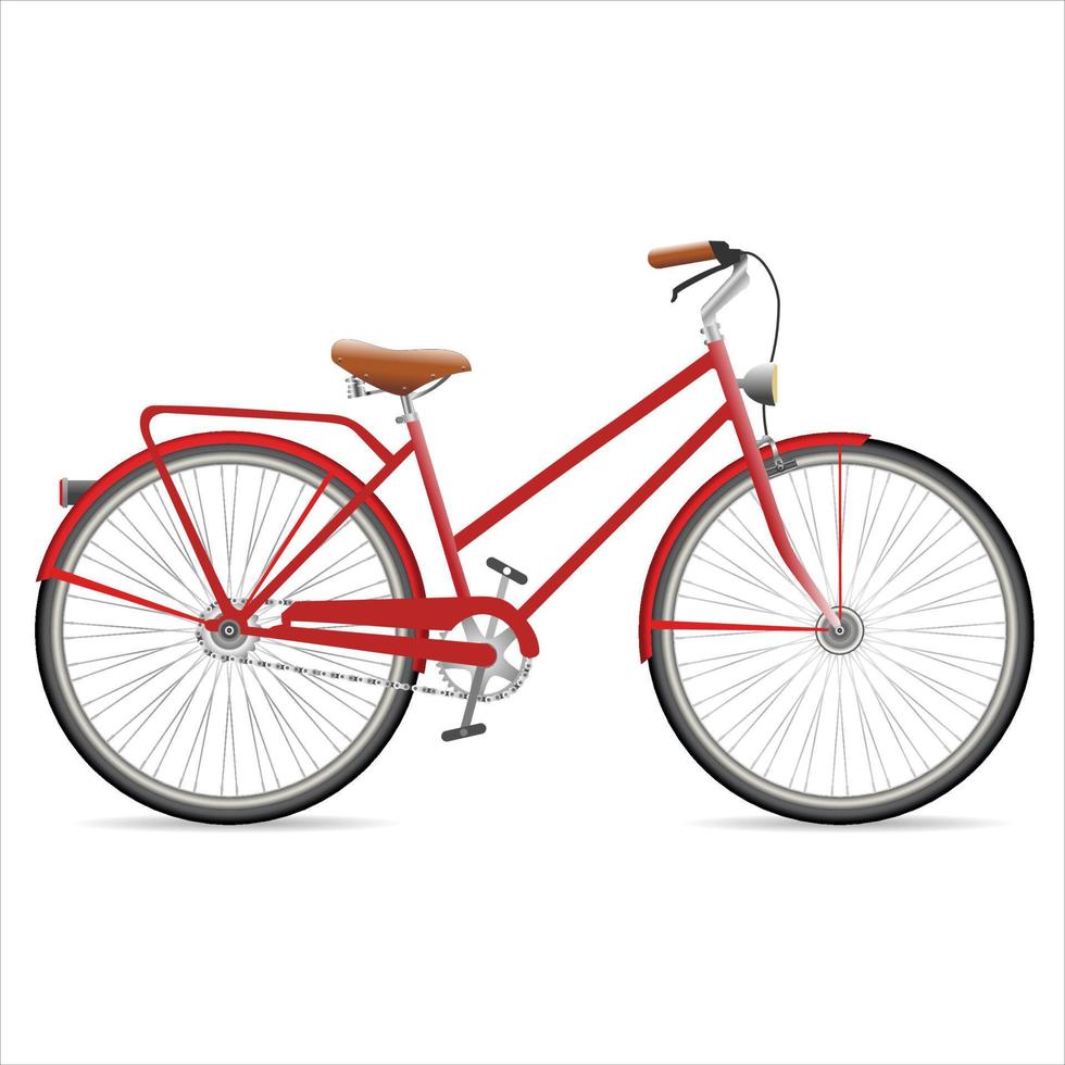 retro vintage fiets geïsoleerd op witte achtergrond vector