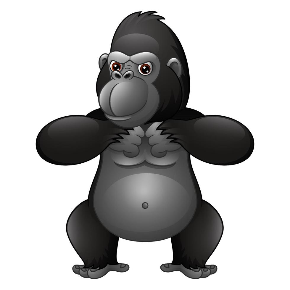 sterke gorilla-cartoon vector