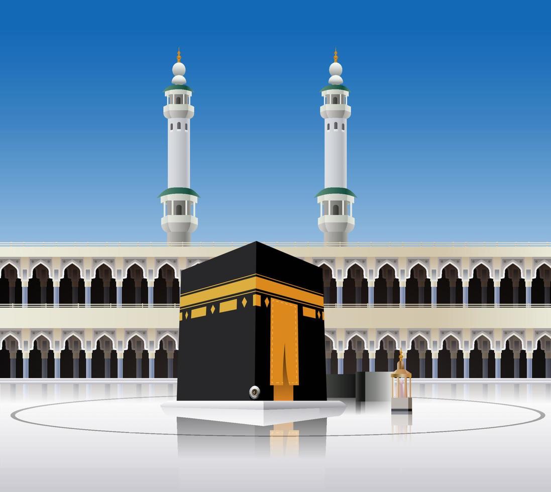 kaaba mekka saoedi-arabië vector