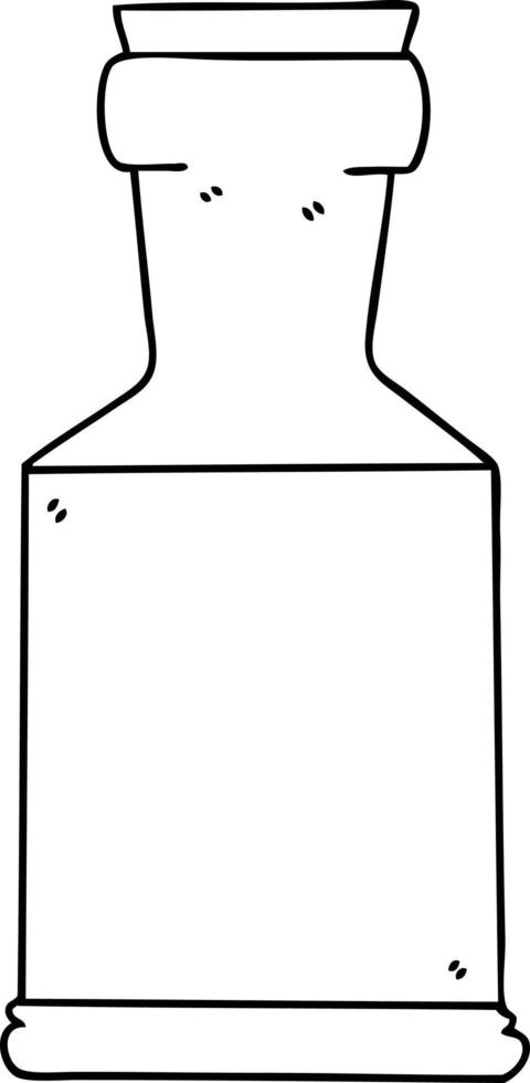 eigenzinnige lijntekening cartoon drankje fles vector